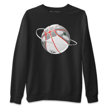 Air Jordan 13 Wolf Grey Sneaker Match Tees Basketball Planet Sneaker Tees AJ13 Wolf Grey Sneaker Release Tees Unisex Shirts Black 2