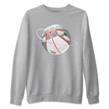 Air Jordan 13 Wolf Grey Sneaker Match Tees Basketball Planet Sneaker Tees AJ13 Wolf Grey Sneaker Release Tees Unisex Shirts Heather Grey 2