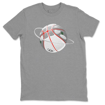Air Jordan 13 Wolf Grey Sneaker Match Tees Basketball Planet Sneaker Tees AJ13 Wolf Grey Sneaker Release Tees Unisex Shirts Heather Grey 2