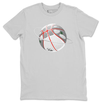 Air Jordan 13 Wolf Grey Sneaker Match Tees Basketball Planet Sneaker Tees AJ13 Wolf Grey Sneaker Release Tees Unisex Shirts Silver 2