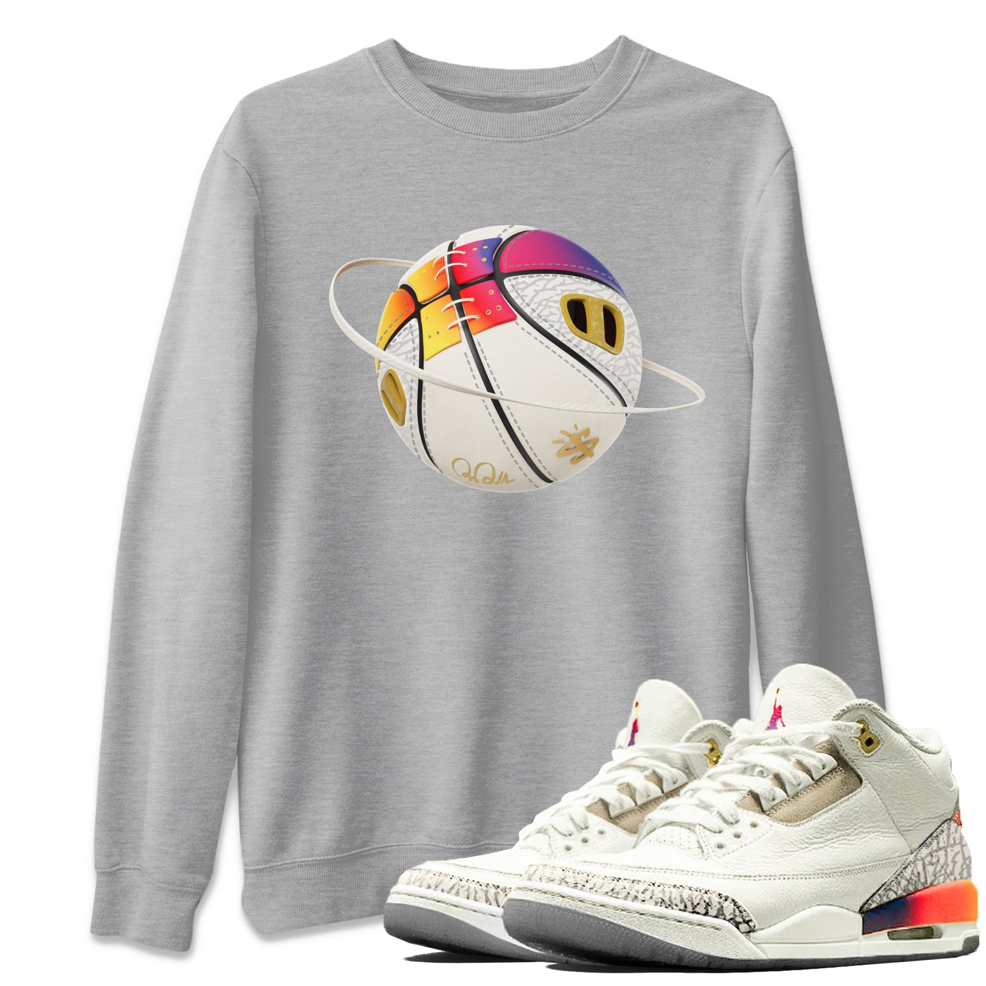 Air Jordan 3 J Balvin shirt to match jordans Basketball Planet sneaker tees AJ3 Balvin  SNRT Sneaker Release Tees LGBTQ Gay Pride T-Shirt Unisex Heather Grey 1 T-Shirt