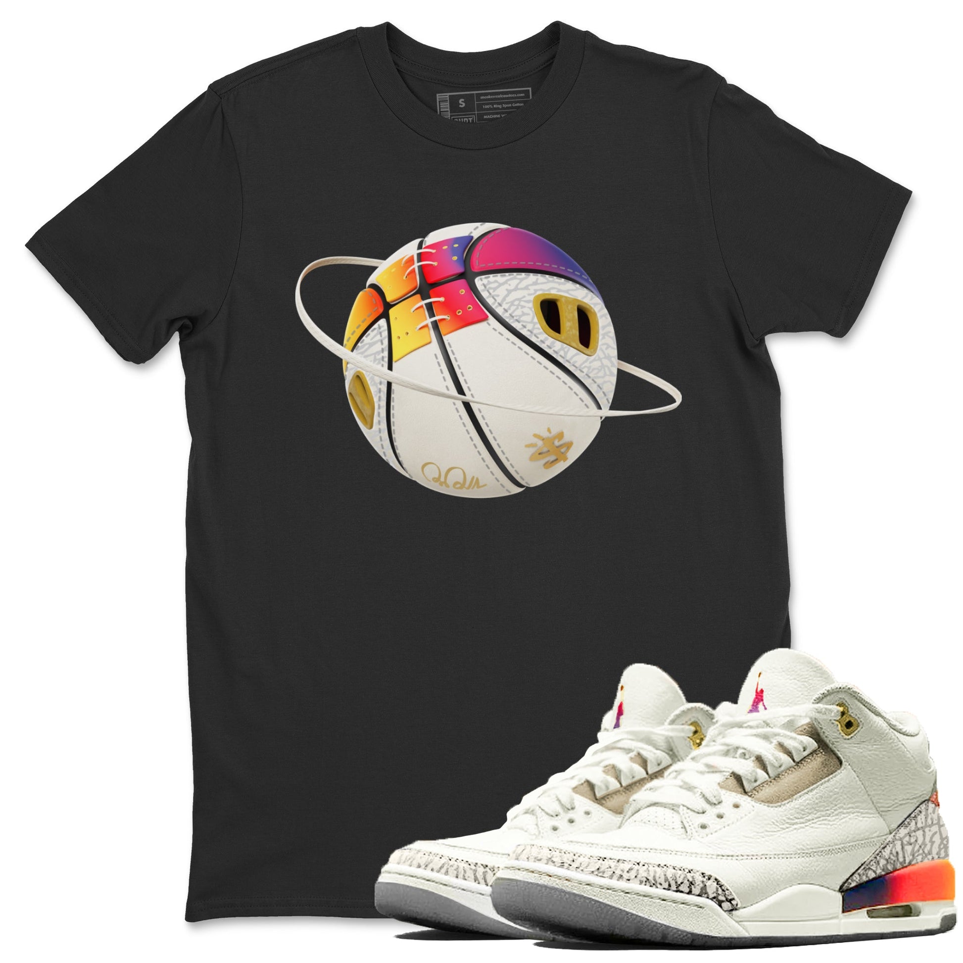 Air Jordan 3 J Balvin shirt to match jordans Basketball Planet sneaker tees AJ3 Balvin  SNRT Sneaker Release Tees LGBTQ Gay Pride T-Shirt Unisex Black 1 T-Shirt