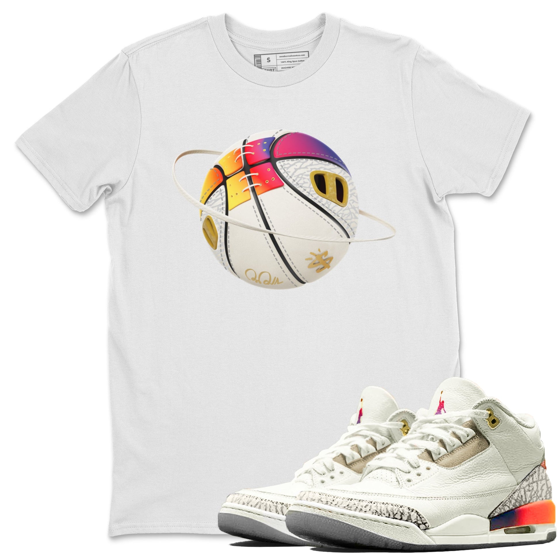 Air Jordan 3 J Balvin shirt to match jordans Basketball Planet sneaker tees AJ3 Balvin  SNRT Sneaker Release Tees LGBTQ Gay Pride T-Shirt Unisex White 1 T-Shirt
