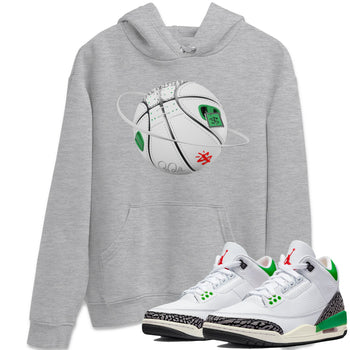 Air Jordan 3 Lucky Green Sneaker Match Tees Basketball Planet Sneaker Tees AJ3 Lucky Green Sneaker Release Tees Unisex Shirts Heather Grey 1