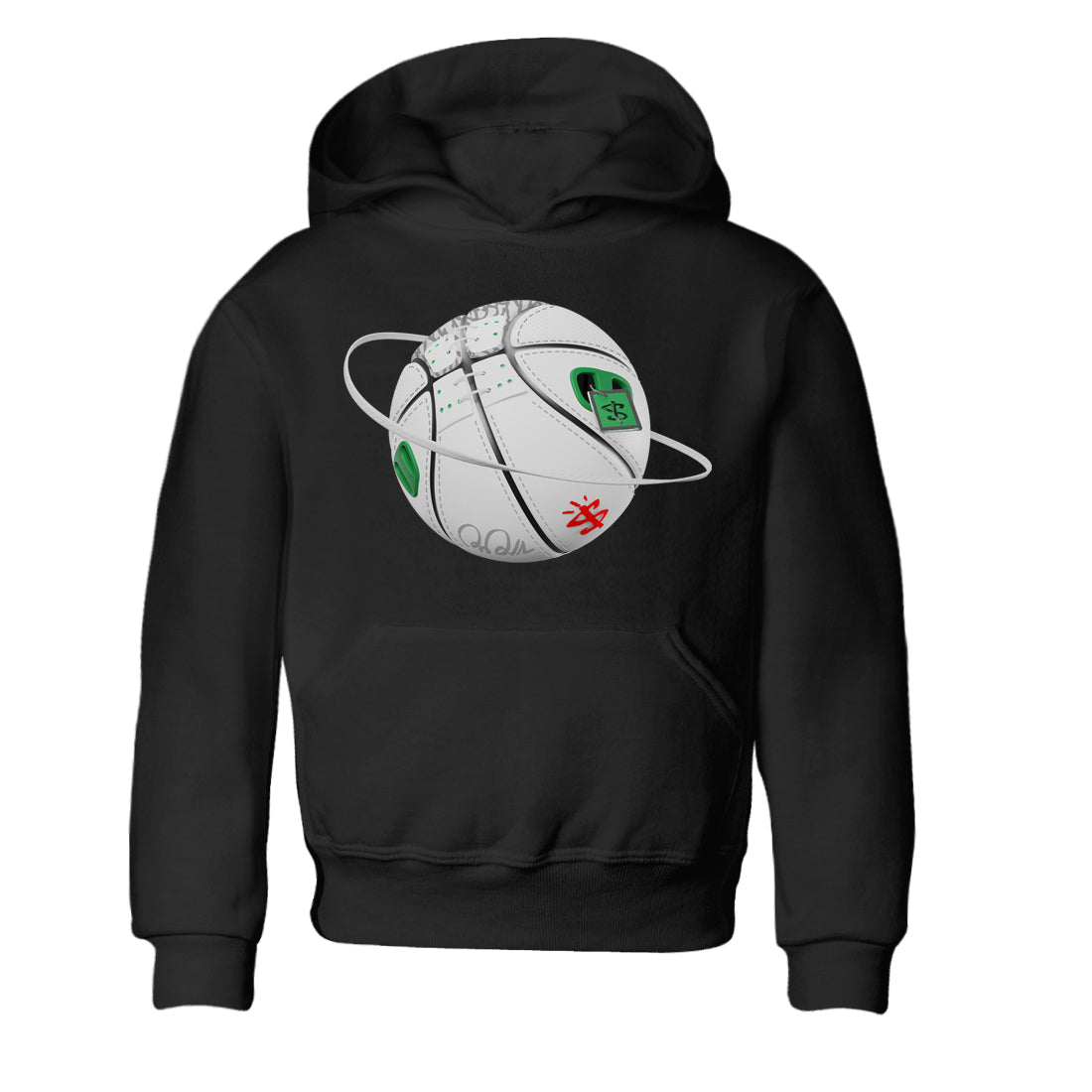 Air Jordan 3 Lucky Green Sneaker Match Tees Basketball Planet Sneaker Tees AJ3 Lucky Green Sneaker Release Tees Kids Shirts Black 2