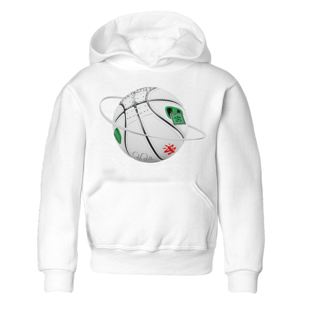 Air Jordan 3 Lucky Green Sneaker Match Tees Basketball Planet Sneaker Tees AJ3 Lucky Green Sneaker Release Tees Kids Shirts White 2