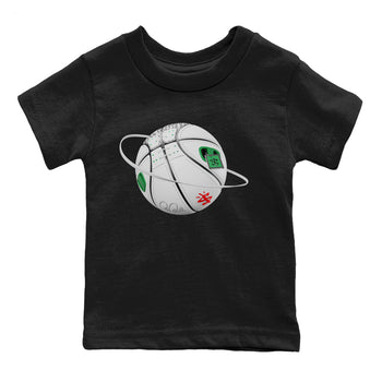 Air Jordan 3 Lucky Green Sneaker Match Tees Basketball Planet Sneaker Tees AJ3 Lucky Green Sneaker Release Tees Kids Shirts Black 2