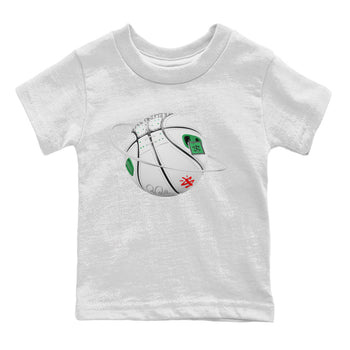 Air Jordan 3 Lucky Green Sneaker Match Tees Basketball Planet Sneaker Tees AJ3 Lucky Green Sneaker Release Tees Kids Shirts White 2