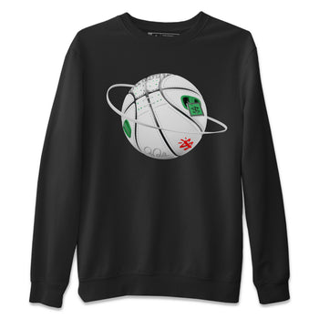 Air Jordan 3 Lucky Green Sneaker Match Tees Basketball Planet Sneaker Tees AJ3 Lucky Green Sneaker Release Tees Unisex Shirts Black 2