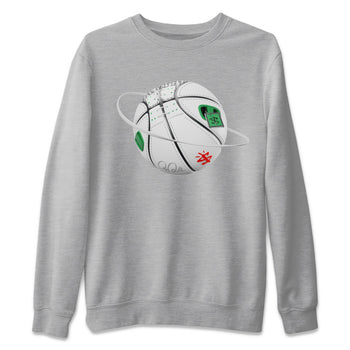 Air Jordan 3 Lucky Green Sneaker Match Tees Basketball Planet Sneaker Tees AJ3 Lucky Green Sneaker Release Tees Unisex Shirts Heather Grey 2