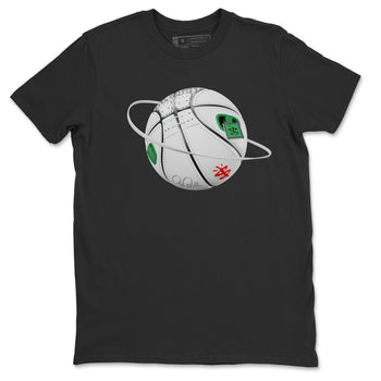 Air Jordan 3 Lucky Green Sneaker Match Tees Basketball Planet Sneaker Tees AJ3 Lucky Green Sneaker Release Tees Unisex Shirts Black 2