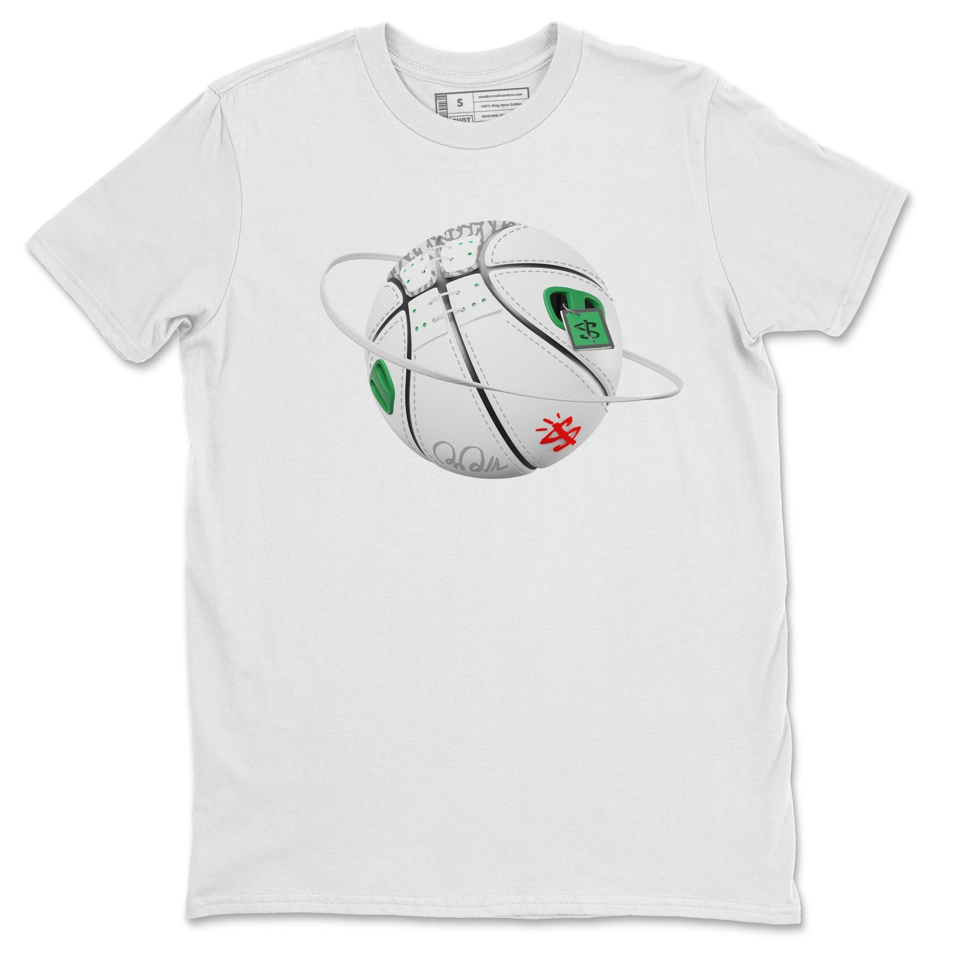 Air Jordan 3 Lucky Green Sneaker Match Tees Basketball Planet Sneaker Tees AJ3 Lucky Green Sneaker Release Tees Unisex Shirts White 2