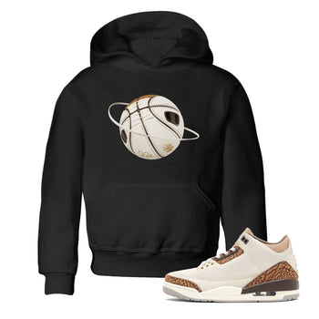 Air Jordan 3 Palomino Sneaker Match Tees Basketball Planet Sneaker Tees AJ3 Palomino Sneaker Release Tees Kids Shirts Black 1