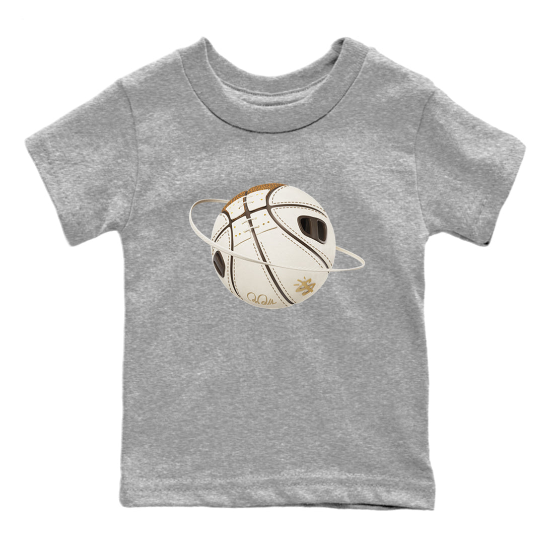 Air Jordan 3 Palomino Sneaker Match Tees Basketball Planet Sneaker Tees AJ3 Palomino Sneaker Release Tees Kids Shirts Heather Grey 2