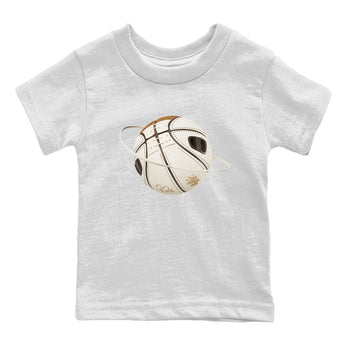 Air Jordan 3 Palomino Sneaker Match Tees Basketball Planet Sneaker Tees AJ3 Palomino Sneaker Release Tees Kids Shirts White 2