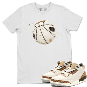 Air Jordan 3 Palomino Sneaker Match Tees Basketball Planet Sneaker Tees AJ3 Palomino Sneaker Release Tees Unisex Shirts White 1
