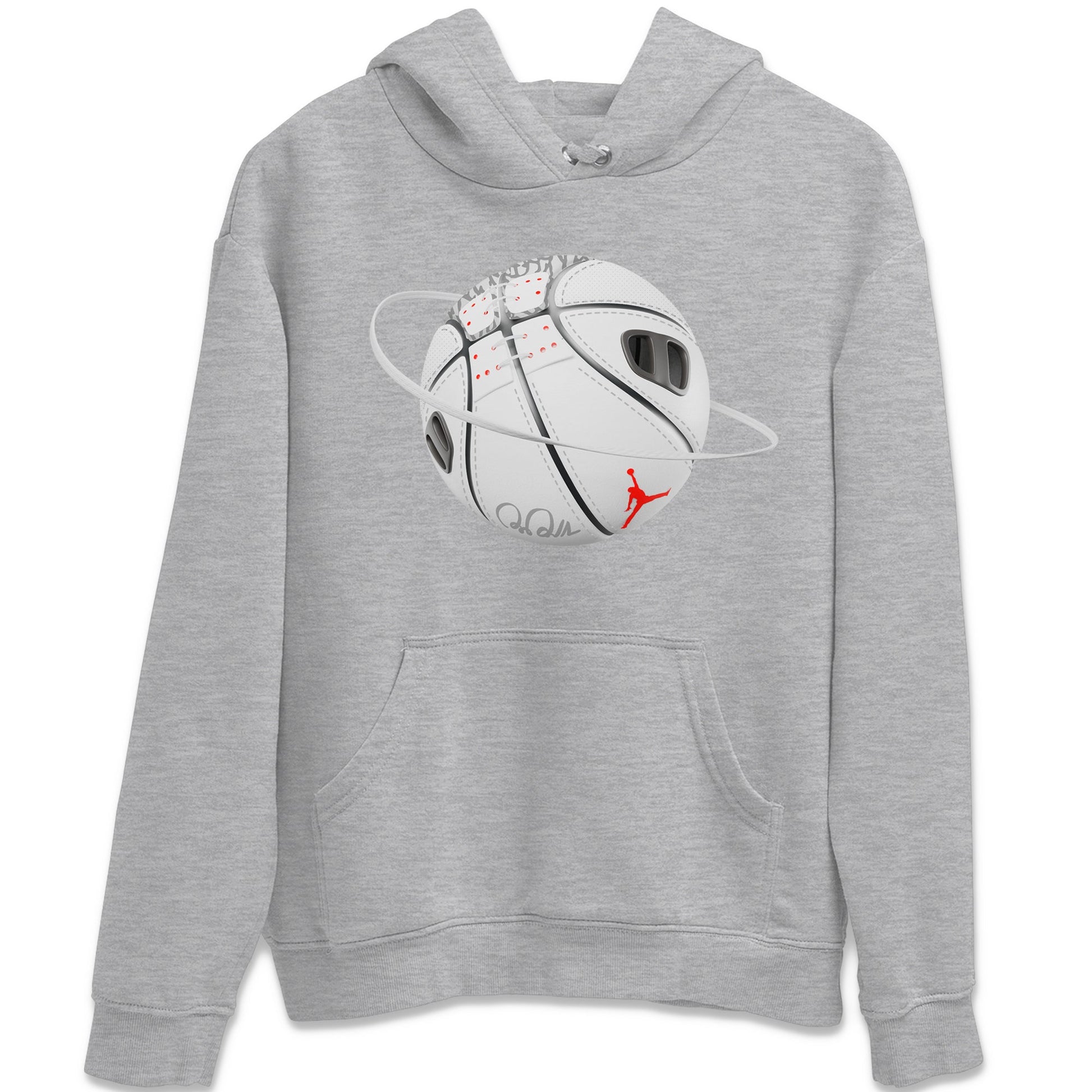 Air Jordan 3 White Cement Sneaker Match Tees Basketball Planet Sneaker Tees AJ3 White Cement Sneaker Release Tees Unisex Shirts Heather Grey 2