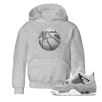 Air Jordan 4 Light Iron Ore shirt to match jordans Basketball Planet sneaker tees AJ4 Frozen Moments SNRT Sneaker Release Tees Baby Toddler Heather Grey 1 T-Shirt