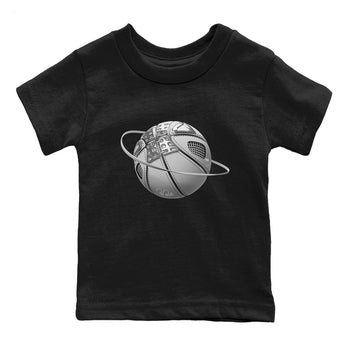 Air Jordan 4 Light Iron Ore shirt to match jordans Basketball Planet sneaker tees AJ4 Frozen Moments SNRT Sneaker Release Tees Baby Toddler Black 2 T-Shirt