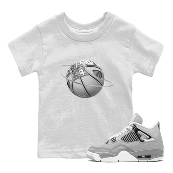 Air Jordan 4 Light Iron Ore shirt to match jordans Basketball Planet sneaker tees AJ4 Frozen Moments SNRT Sneaker Release Tees Baby Toddler White 1 T-Shirt