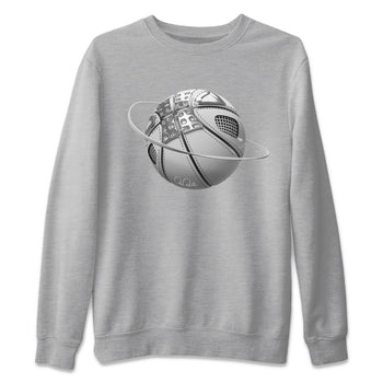 Air Jordan 4 Light Iron Ore shirt to match jordans Basketball Planet sneaker tees AJ4 Frozen Moments SNRT Sneaker Release Tees Unisex Heather Grey 2 T-Shirt
