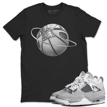Air Jordan 4 Light Iron Ore shirt to match jordans Basketball Planet sneaker tees AJ4 Frozen Moments SNRT Sneaker Release Tees Unisex Black 1 T-Shirt