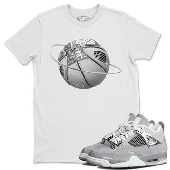 Air Jordan 4 Light Iron Ore shirt to match jordans Basketball Planet sneaker tees AJ4 Frozen Moments SNRT Sneaker Release Tees Unisex White 1 T-Shirt