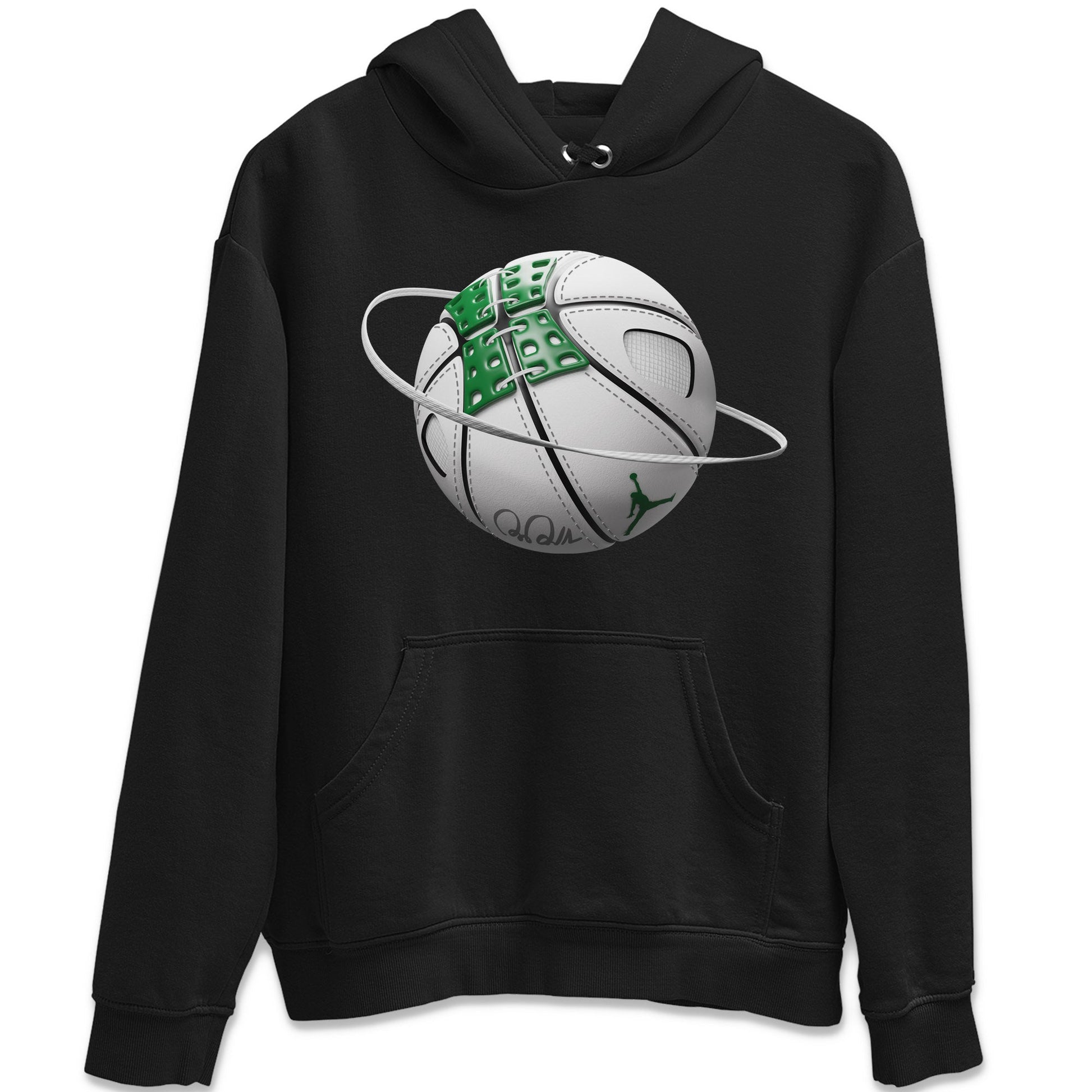 Air Jordan 4 Pine Green Sneaker Match Tees Basketball Planet Sneaker Tees AJ4 Pine Green Sneaker Release Tees Unisex Shirts Black 2