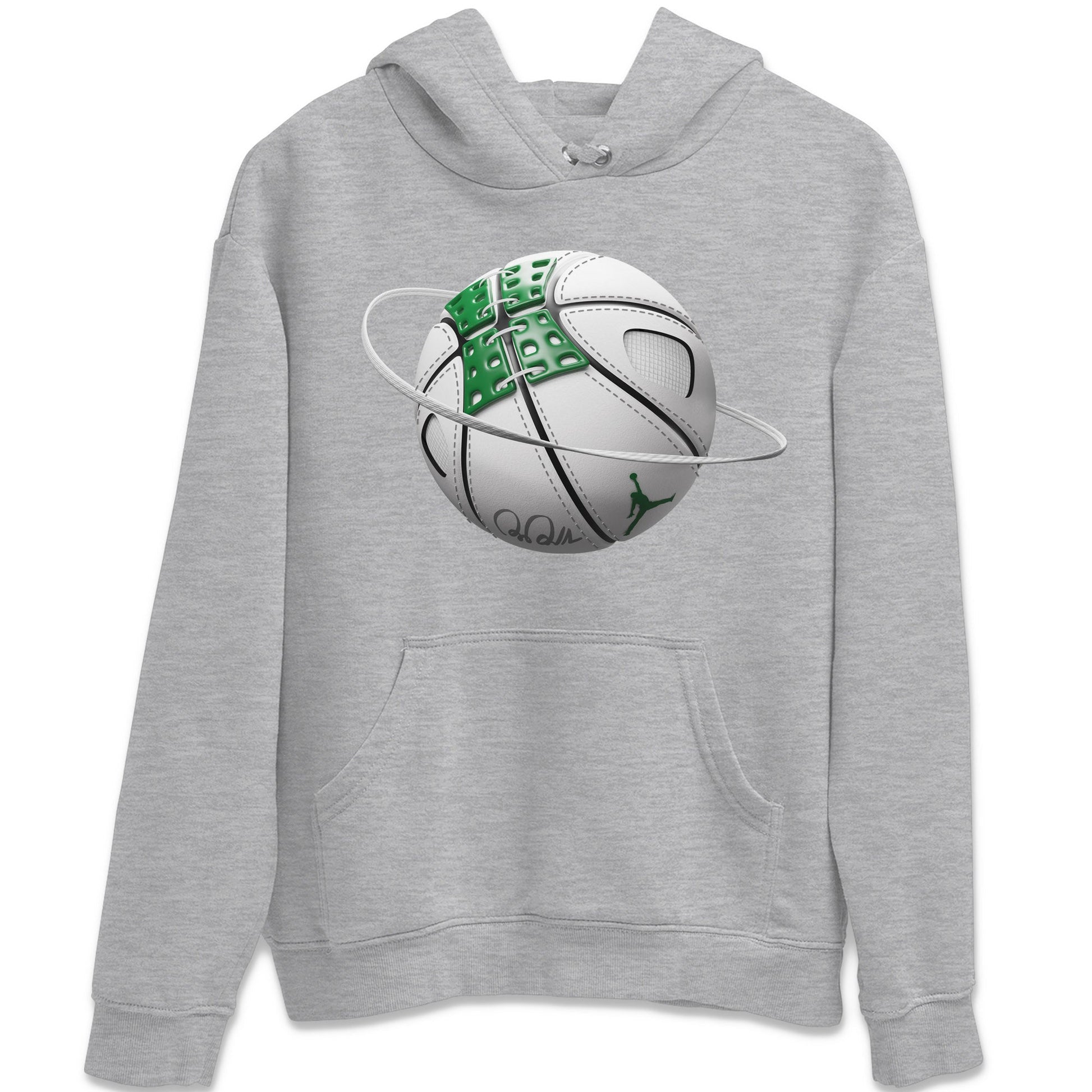 Air Jordan 4 Pine Green Sneaker Match Tees Basketball Planet Sneaker Tees AJ4 Pine Green Sneaker Release Tees Unisex Shirts Heather Grey 2