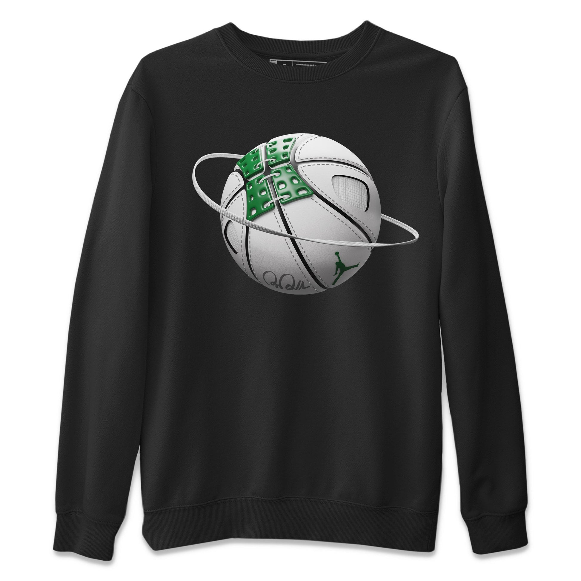 Air Jordan 4 Pine Green Sneaker Match Tees Basketball Planet Sneaker Tees AJ4 Pine Green Sneaker Release Tees Unisex Shirts Black 2