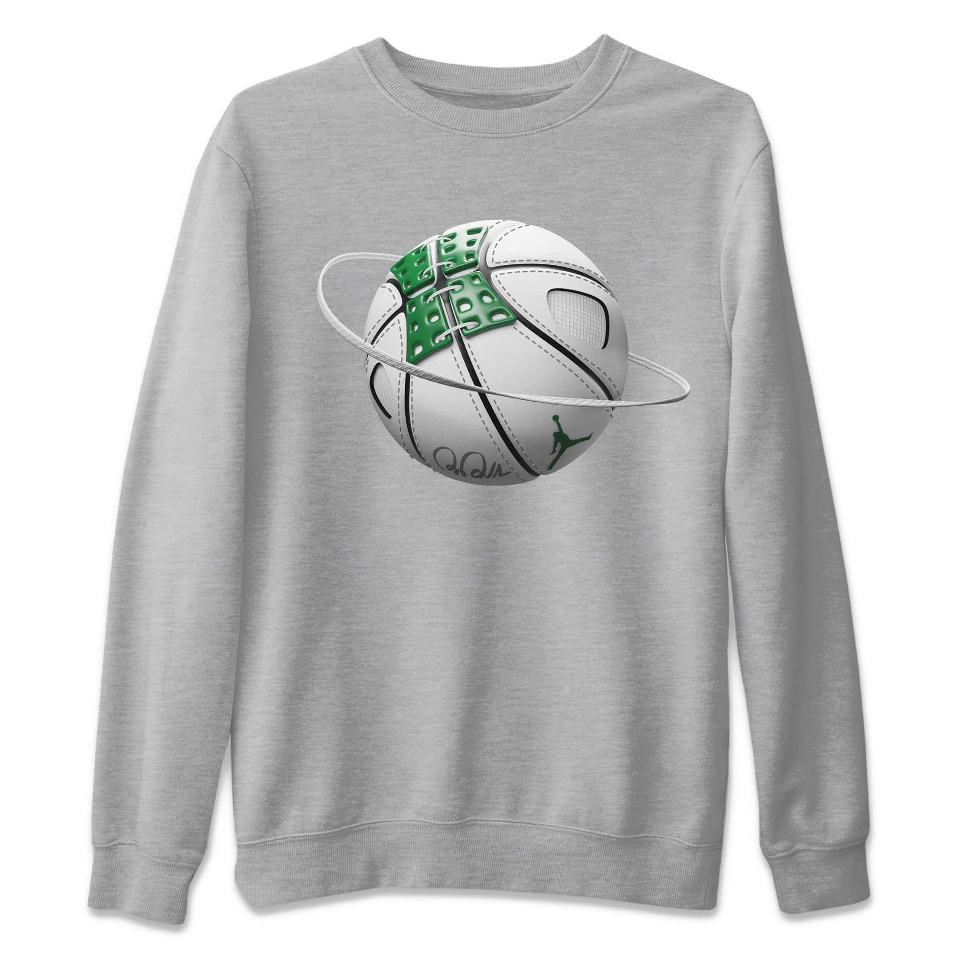 Air Jordan 4 Pine Green Sneaker Match Tees Basketball Planet Sneaker Tees AJ4 Pine Green Sneaker Release Tees Unisex Shirts Heather Grey 2