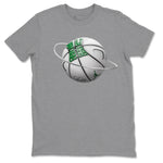 Air Jordan 4 Pine Green Sneaker Match Tees Basketball Planet Sneaker Tees AJ4 Pine Green Sneaker Release Tees Unisex Shirts Heather Grey 2