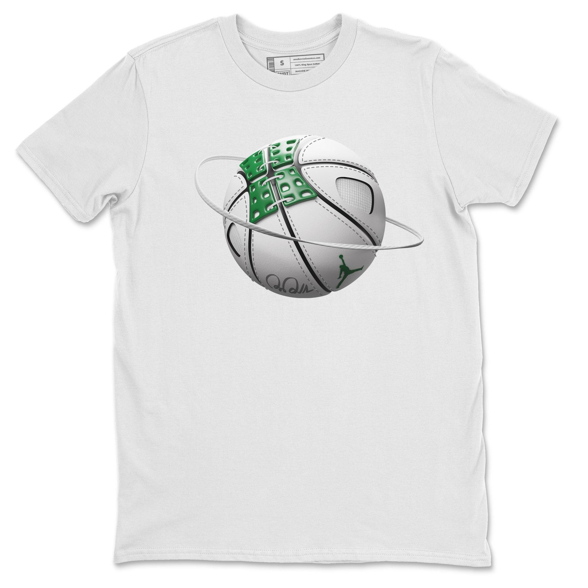 Air Jordan 4 Pine Green Sneaker Match Tees Basketball Planet Sneaker Tees AJ4 Pine Green Sneaker Release Tees Unisex Shirts White 2