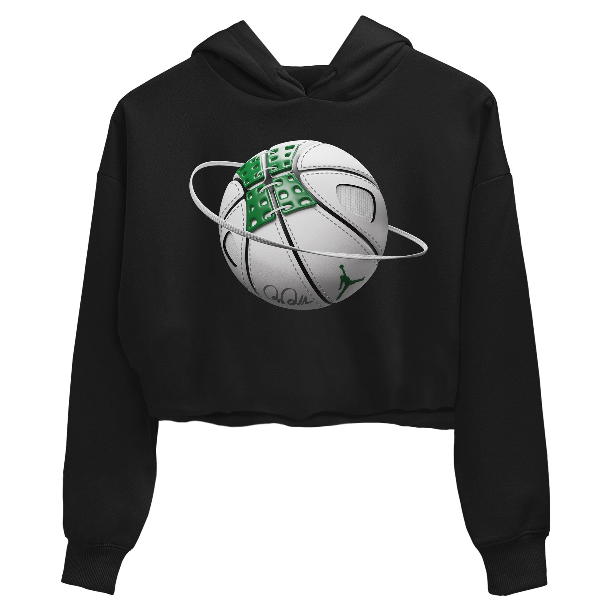 Air Jordan 4 Pine Green Sneaker Match Tees Basketball Planet Sneaker Tees AJ4 Pine Green Sneaker Release Tees Women's Shirts Black 2