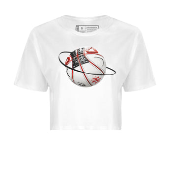 Air Jordan 4 Red Cement Sneaker Match Tees Basketball Planet Sneaker Tees AJ4 Retro OG Red Cement Sneaker Release Tees Women's Shirts White 2