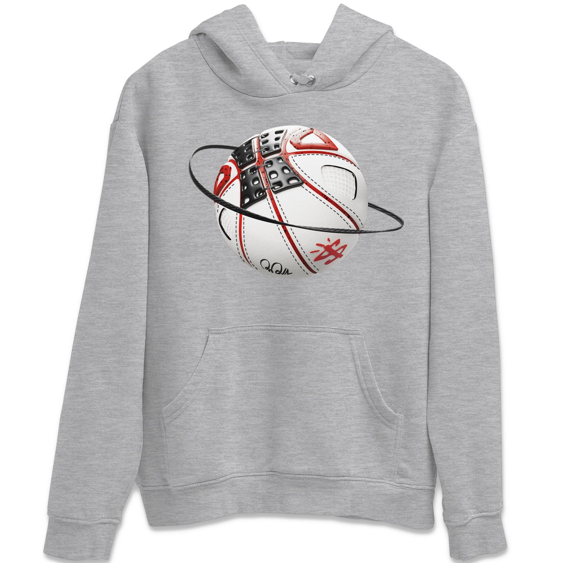 Air Jordan 4 Red Cement Sneaker Match Tees Basketball Planet Sneaker Tees AJ4 Retro OG Red Cement Sneaker Release Tees Unisex Shirts Heather Grey 2