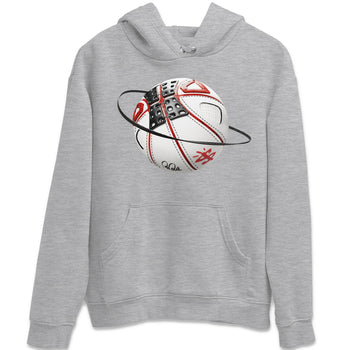 Air Jordan 4 Red Cement Sneaker Match Tees Basketball Planet Sneaker Tees AJ4 Retro OG Red Cement Sneaker Release Tees Unisex Shirts Heather Grey 2