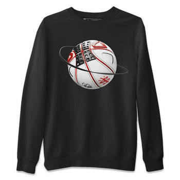 Air Jordan 4 Red Cement Sneaker Match Tees Basketball Planet Sneaker Tees AJ4 Retro OG Red Cement Sneaker Release Tees Unisex Shirts Black 2