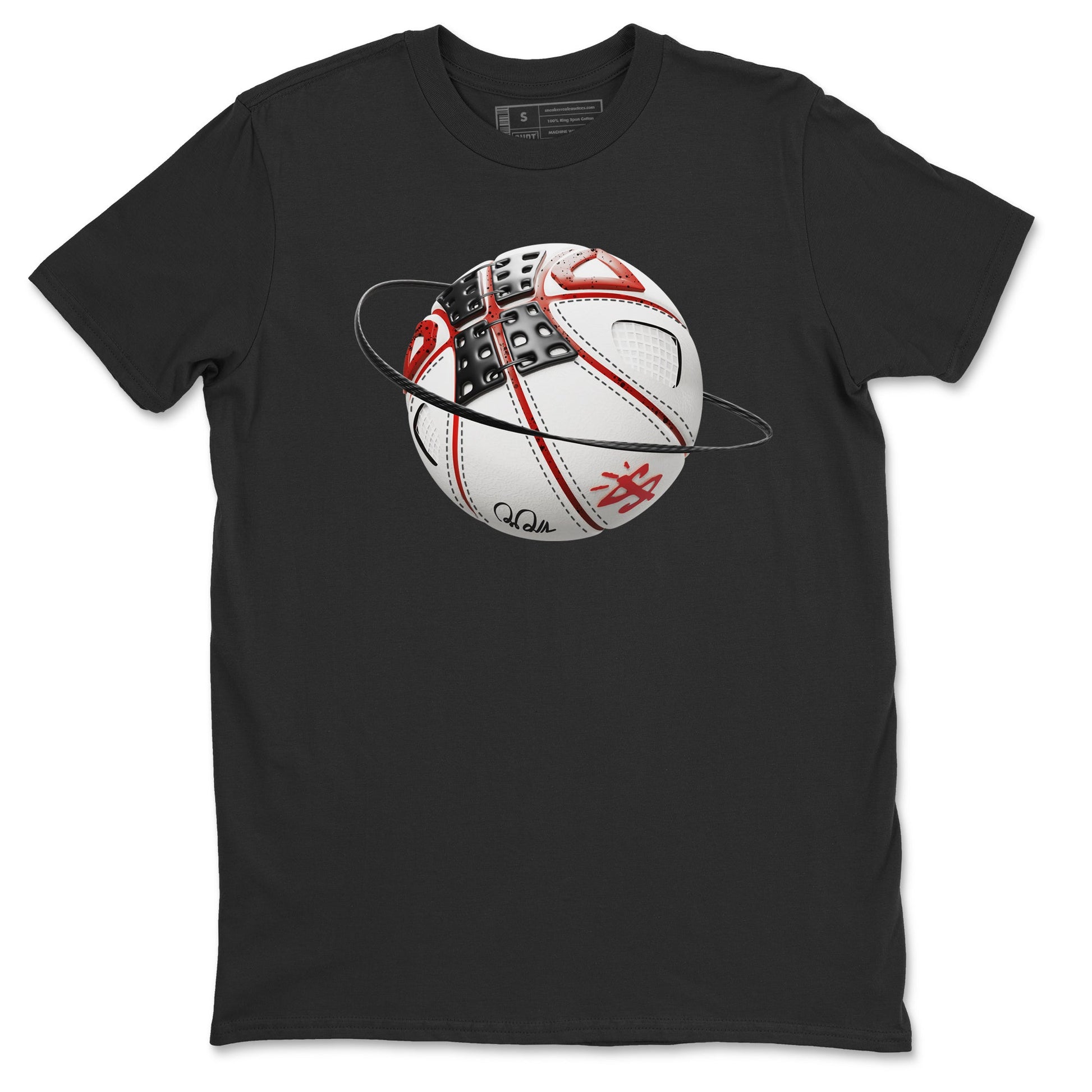 Air Jordan 4 Red Cement Sneaker Match Tees Basketball Planet Sneaker Tees AJ4 Retro OG Red Cement Sneaker Release Tees Unisex Shirts Black 2
