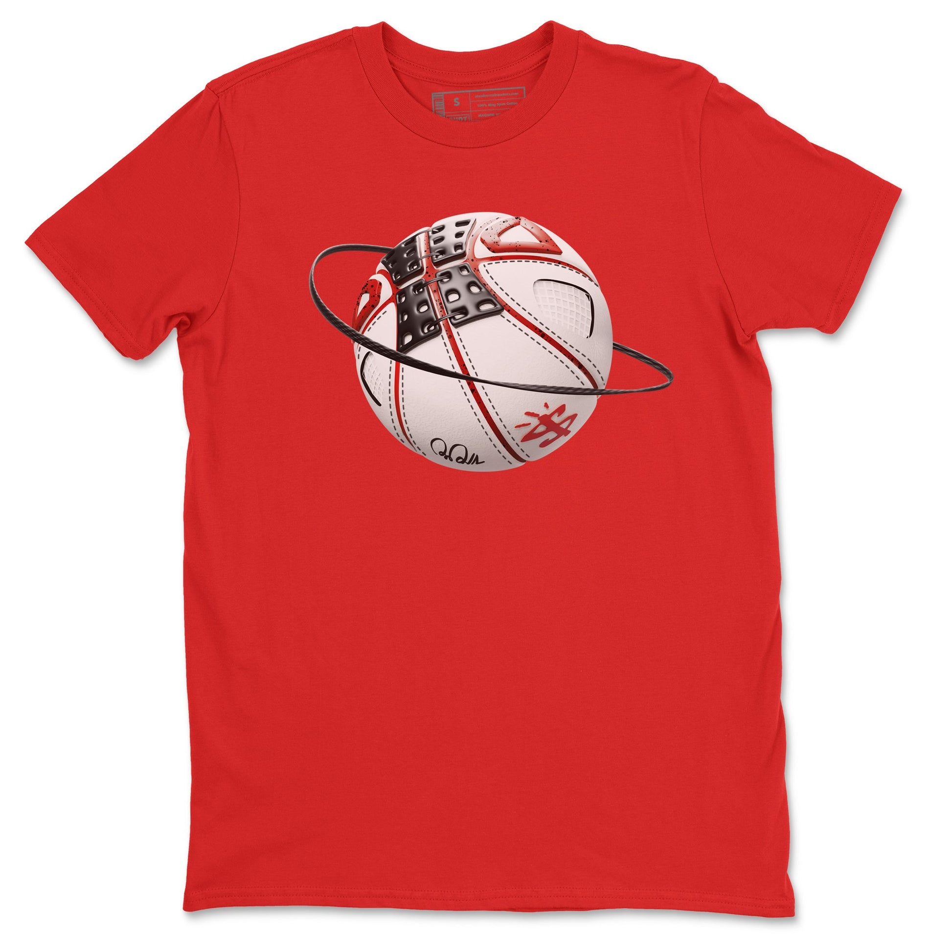 Air Jordan 4 Red Cement Sneaker Match Tees Basketball Planet Sneaker Tees AJ4 Retro OG Red Cement Sneaker Release Tees Unisex Shirts Red 2
