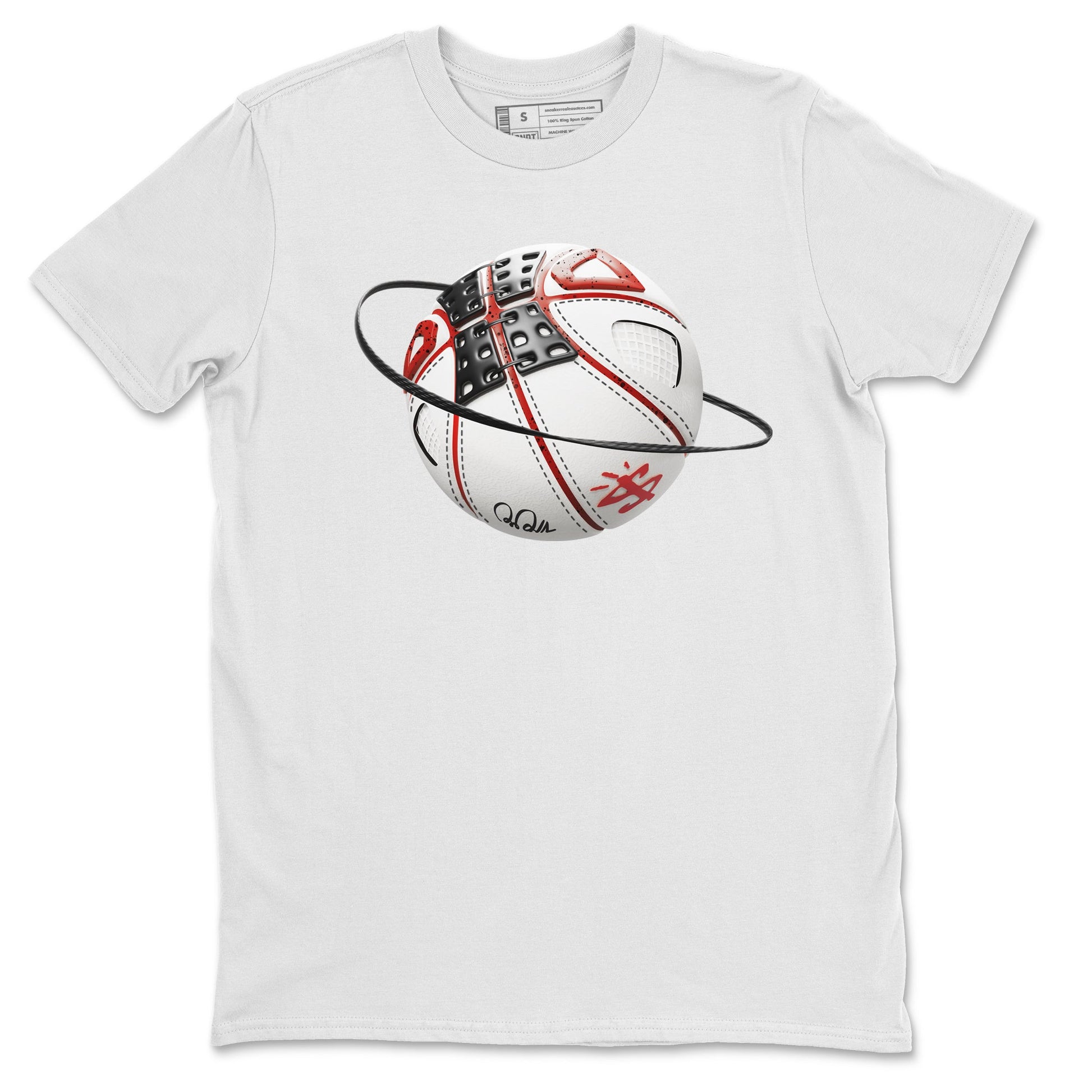 Air Jordan 4 Red Cement Sneaker Match Tees Basketball Planet Sneaker Tees AJ4 Retro OG Red Cement Sneaker Release Tees Unisex Shirts White 2