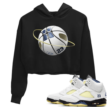 Air Jordan 5 A Ma Maniere x Photon Dust shirt to match jordans Basketball Planet sneaker tees Jordan 5 A Ma Maniere "Dawn" SNRT Sneaker Release Tees Black 1 Crop T-Shirt