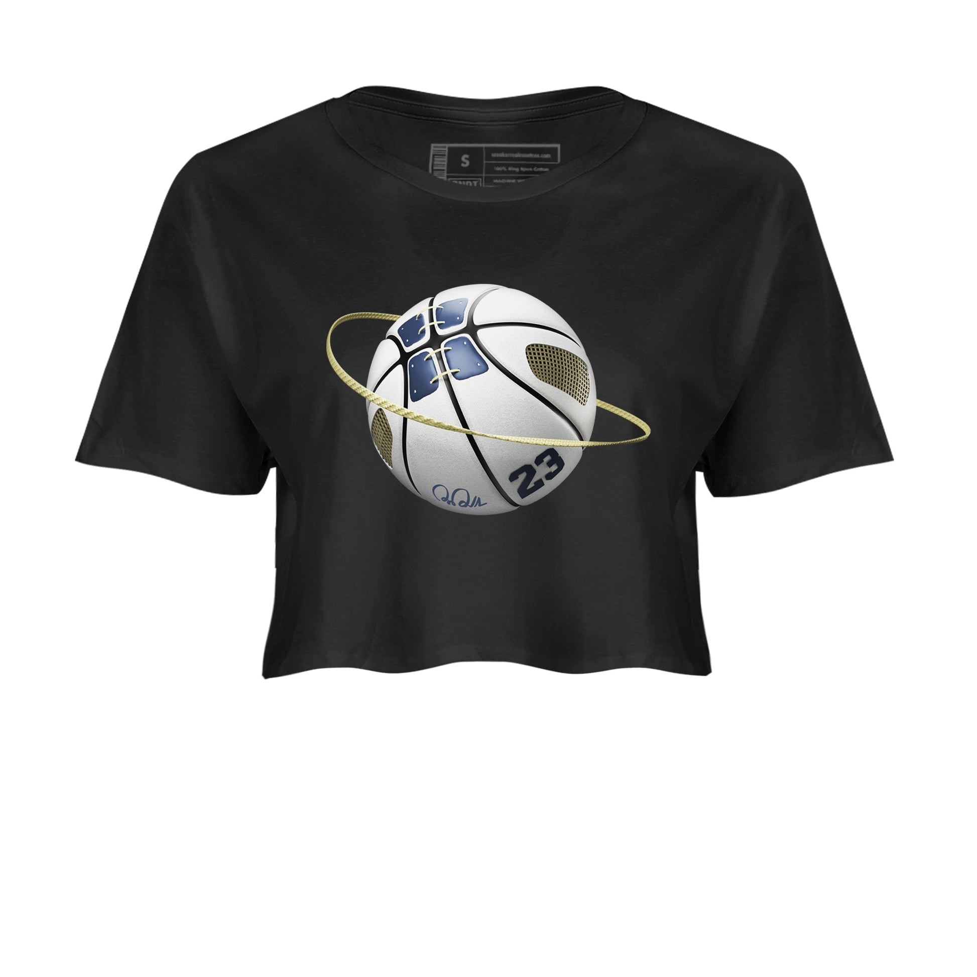 Air Jordan 5 A Ma Maniere x Photon Dust shirt to match jordans Basketball Planet sneaker tees Jordan 5 A Ma Maniere "Dawn" SNRT Sneaker Release Tees Black 2 Crop T-Shirt