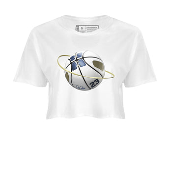 Air Jordan 5 A Ma Maniere x Photon Dust shirt to match jordans Basketball Planet sneaker tees Jordan 5 A Ma Maniere "Dawn" SNRT Sneaker Release Tees White 2 Crop T-Shirt
