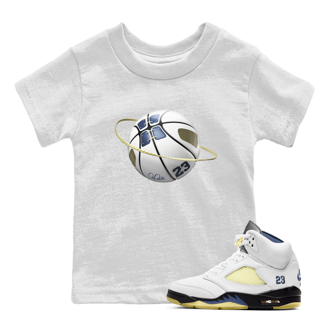 Air Jordan 5 A Ma Maniere x Photon Dust shirt to match jordans Basketball Planet sneaker tees Jordan 5 A Ma Maniere "Dawn" SNRT Sneaker Release Tees Baby Toddler White 1 T-Shirt