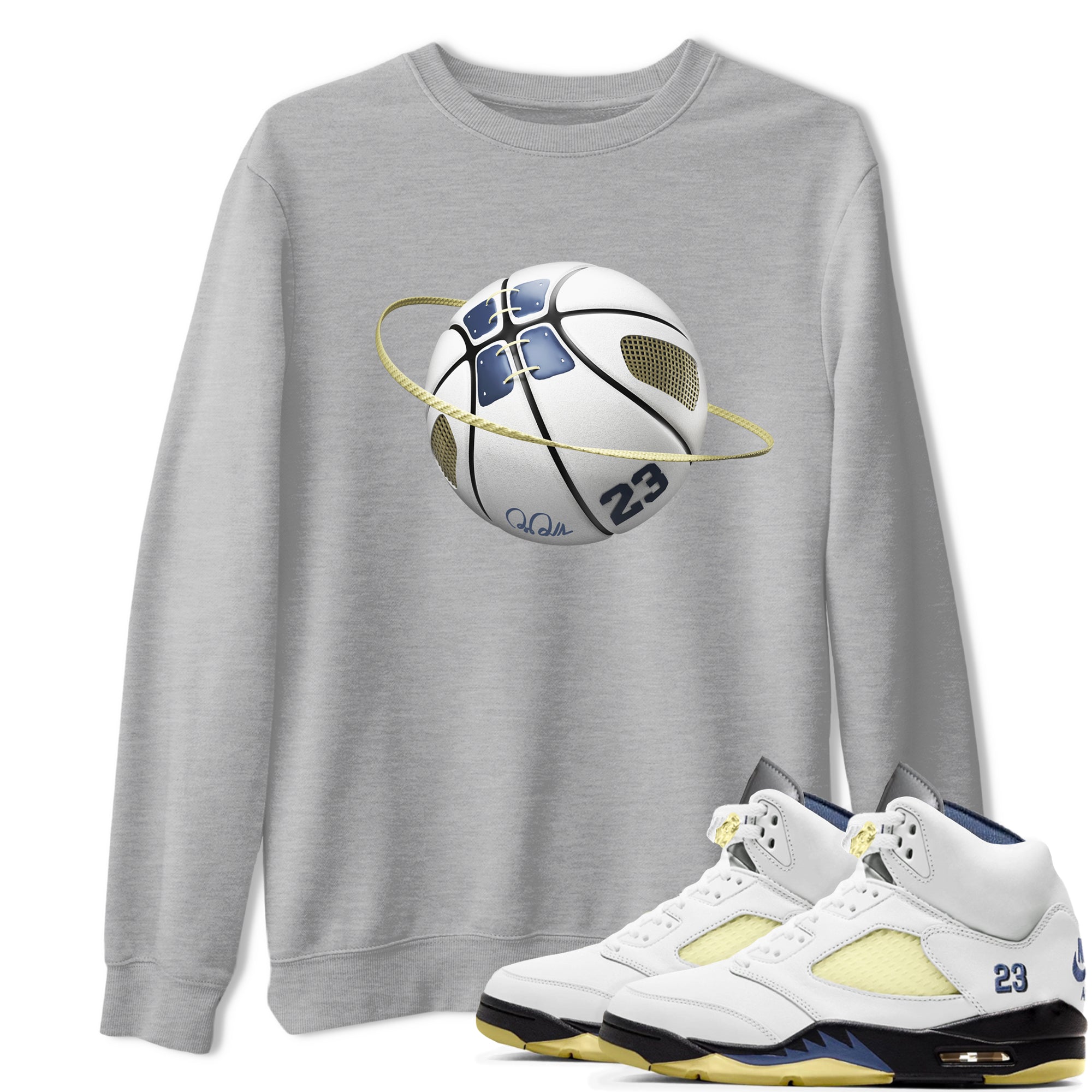 Air Jordan 5 A Ma Maniere x Photon Dust shirt to match jordans Basketball Planet sneaker tees Jordan 5 A Ma Maniere "Dawn" SNRT Sneaker Release Tees Unisex Heather Grey 1 T-Shirt