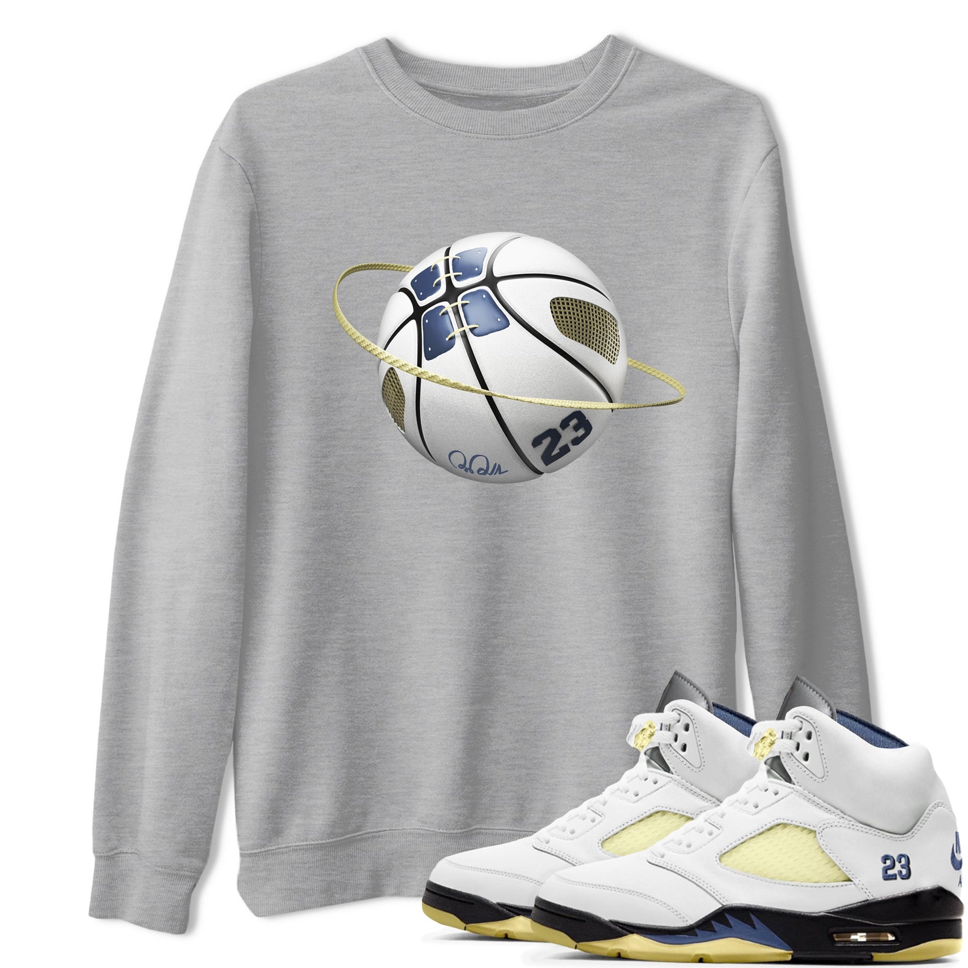 Air Jordan 5 A Ma Maniere x Photon Dust shirt to match jordans Basketball Planet sneaker tees Jordan 5 A Ma Maniere "Dawn" SNRT Sneaker Release Tees Unisex Heather Grey 1 T-Shirt