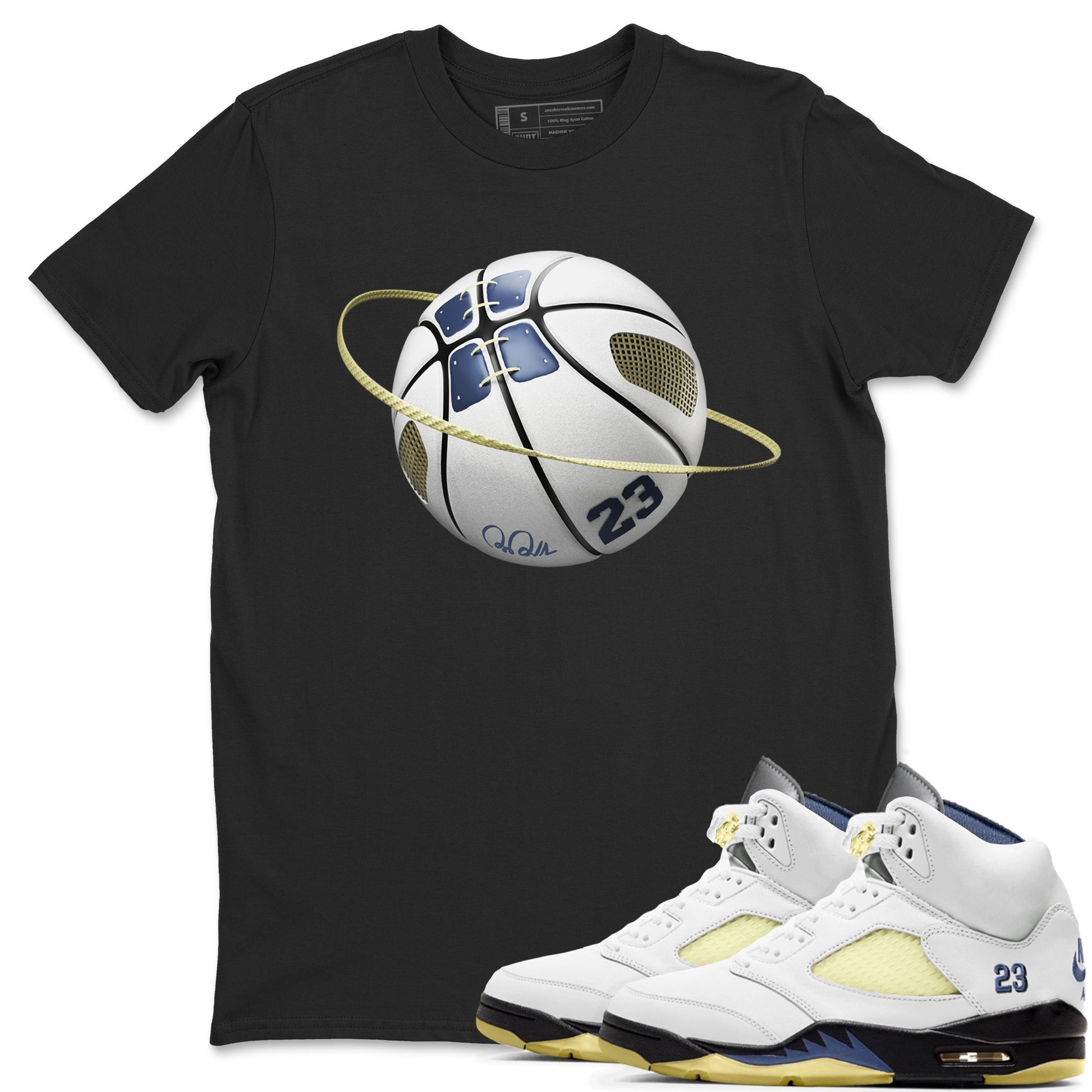 Air Jordan 5 A Ma Maniere x Photon Dust shirt to match jordans Basketball Planet sneaker tees Jordan 5 A Ma Maniere "Dawn" SNRT Sneaker Release Tees Unisex Black 1 T-Shirt