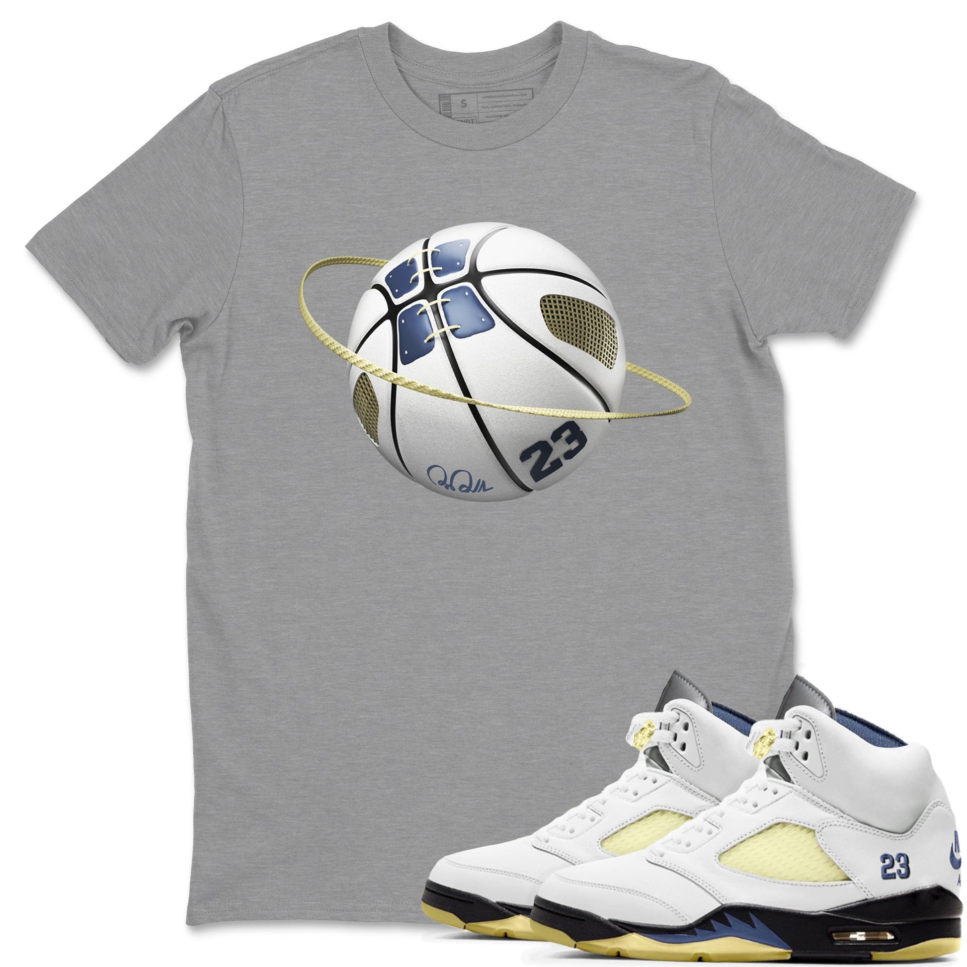 Air Jordan 5 A Ma Maniere x Photon Dust shirt to match jordans Basketball Planet sneaker tees Jordan 5 A Ma Maniere "Dawn" SNRT Sneaker Release Tees Unisex Heather Grey 1 T-Shirt