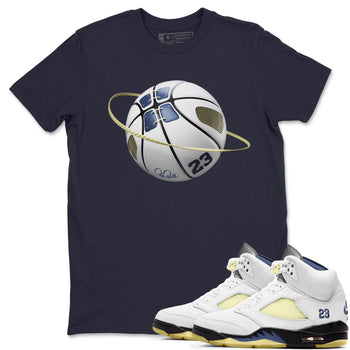 Air Jordan 5 A Ma Maniere x Photon Dust shirt to match jordans Basketball Planet sneaker tees Jordan 5 A Ma Maniere "Dawn" SNRT Sneaker Release Tees Unisex Navy 1 T-Shirt